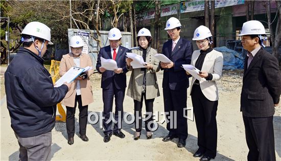 광주 서구의회, 상록도서관 신축공사 현장 방문