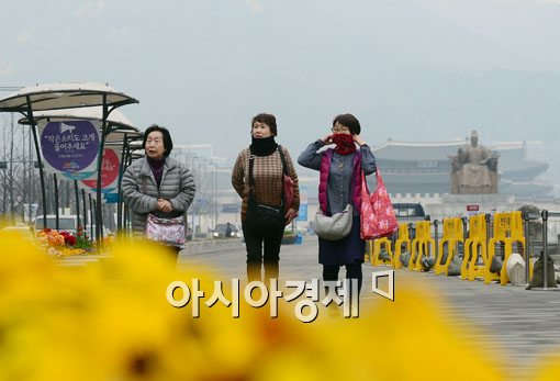 [포토]수도권 미세먼지 농도 다소 짙어