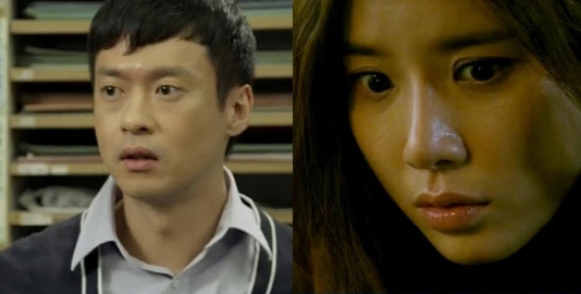 '신의 선물-14일' 두번째 살인 용의자로 열연한 오태경(왼쪽)과 이보영.(사진:SBS 방송 캡처)