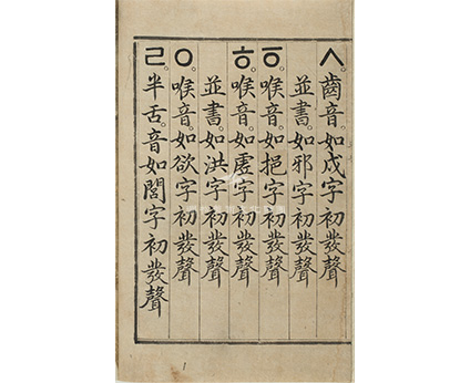 훈민정음, 1446년, 반곽 23.3×16.6cm, 국보 제70호 (출처=간송미술관)