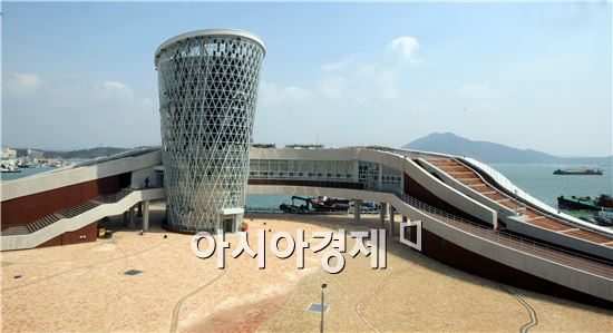 [포토]완공앞둔 완도국제해조류박람회 주제관 
