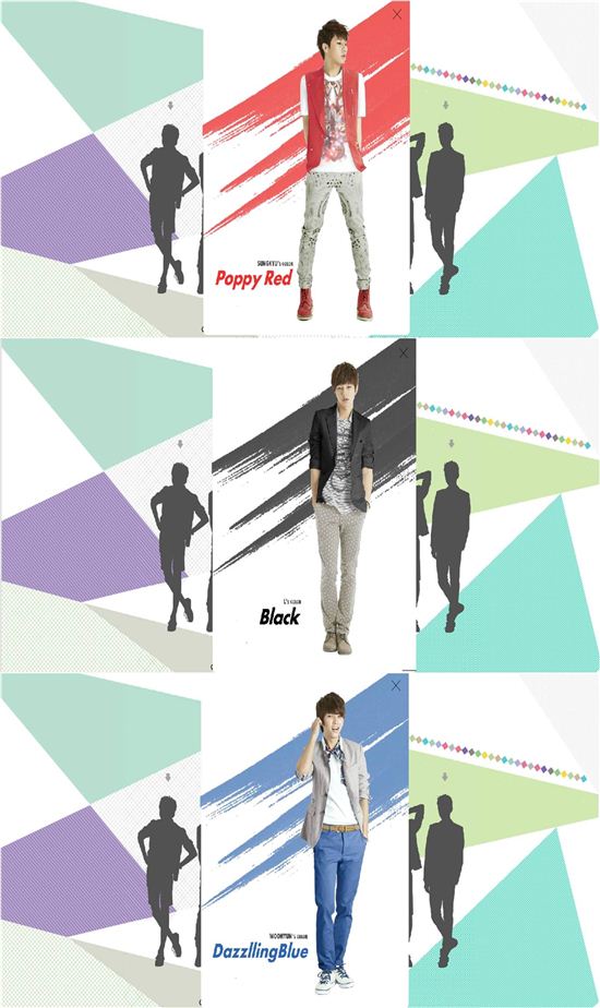 그룹 인피니트의 '컬러 오브 인피니트' 프로젝트 (위) 성규 (중간) 엘 (아래) 우현 / 울림 엔터테인먼트 제공