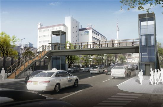 이태원 경리단 인근 보도육교 확 바뀐다