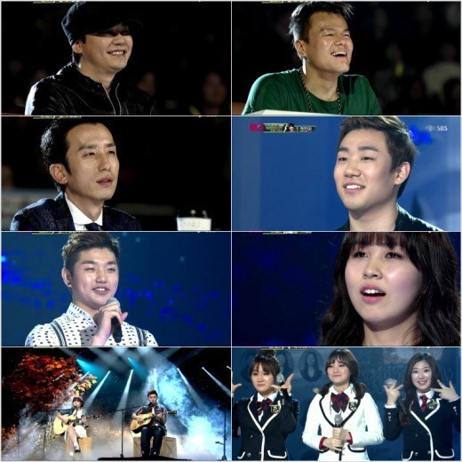 ▲K팝스타3 TOP3에 버나드박, 샘김, 권진아가 진출했다.(출처:SBS방송캡처)