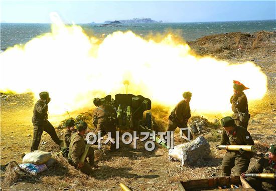 북한 서해지역의 포병부대
