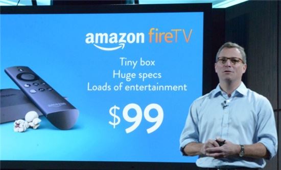아마존은 2일(현지시간) 미국 뉴욕에서 '파이어TV' 발표 행사를 열어 제품 출시를 알리는 동시에 인터넷 사이트를 통해 판매도 시작했다.