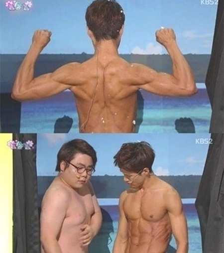 ▲김기리 등근육(사진출처:KBS2 개그콘서트 방송화면 캡처)