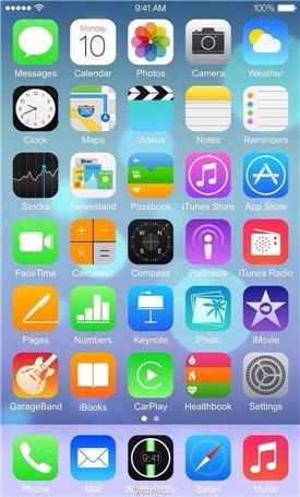 "이것이 4.7인치 아이폰6 화면?" iOS8 추정 스크린샷 유출