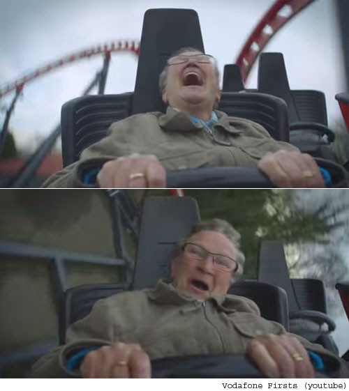 롤러코스터 처음 탄 할머니, 이 동영상 알고보니…