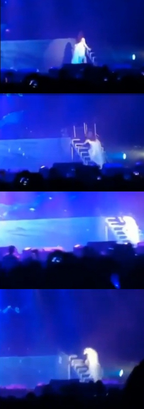 수지 '렛잇고' 무대서 계단 오르던 중 '발목 부상'