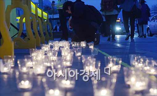 [포토]세월호 실종자 무사생환 촛불집회