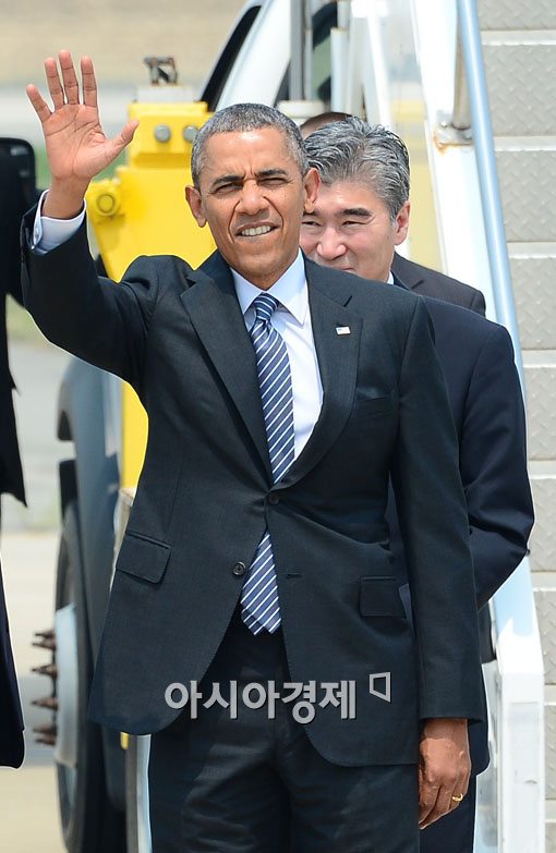 [포토]오바마 대통령, 반가워요 한국 