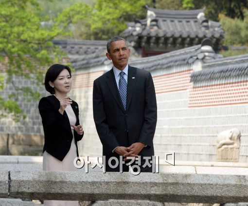 [포토]경복궁 둘려보는 오바마