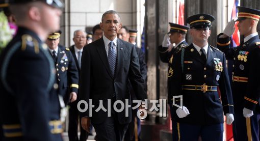 [포토]전쟁기념관 찾은 오바마 美 대통령