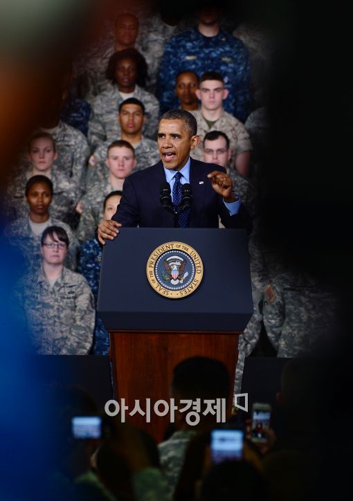 [포토]버락 오바마, 용산 미군기지에서 연설