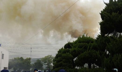 ▲고성 광산초등학교 화재 산불로 번져. (본 기사는 위 사진과 관련이 없음.)