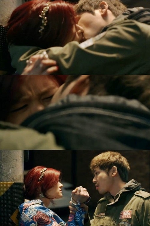 ▲'빅맨'이 첫 방송부터 과감한 키스신으로 시청자의 시선을 사로잡았다. (사진: KBS2 '빅맨' 방송 캡처)