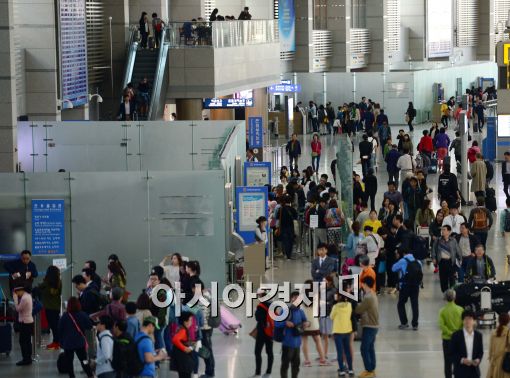 [포토]붐비는 인천공항 출국장
