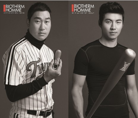 ▲봉중근 이대형 비오템옴므 화보.(사진: 비오템옴므 제공)