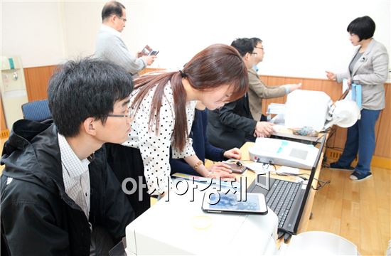 [포토]광주 동구, 제6회 전국동시지방선거 사전투표 점검