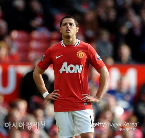 멕시코 축구대표팀에 선발된 맨유 공격수 치차리토[사진=Getty Images/멀티비츠]
