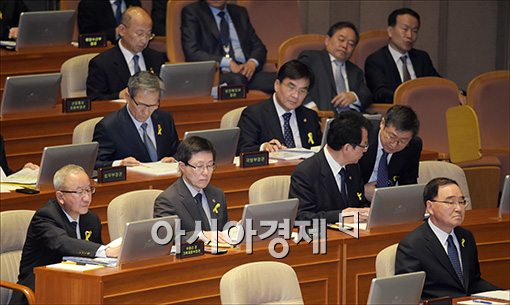 [포토]세월호 관련 대정부질문 출석한 국무위원들