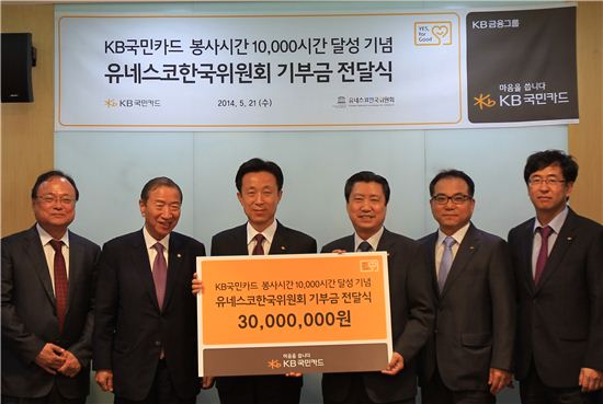 [포토]KB국민카드, 유네스코에 기부금 3000만원 전달