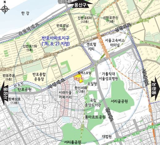 신반포 궁전아파트 위치도 (자료 : 서울시)