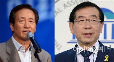 정몽준-박원순, 시립대 '반값등록금' 정책 두고 격돌