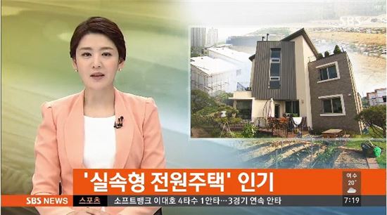 ▲실속형 전원 주택 인기(사진:SBS 뉴스 캡처)