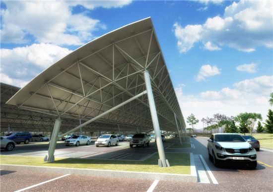 세종호수공원 주차장 태양광 지붕…친환경전력 생산