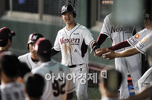 [포토]김민성, '기분 좋은 추가득점'