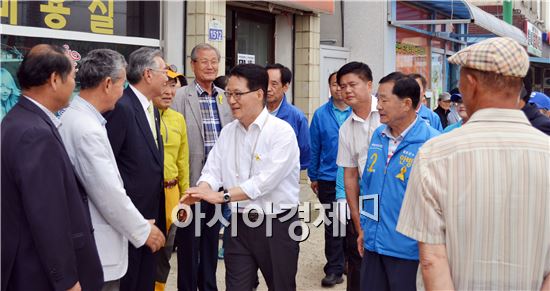 안병호 함평군수후보, 지원유세 나선 박지원, 신계륜 의원