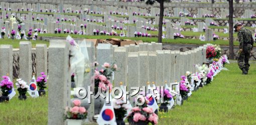 [포토]현충원 찾은 노병(老兵)
