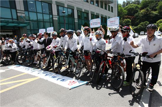 알톤스포츠, 일반 자전거로 국토종주