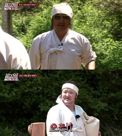 ▲렛츠고 시간탐험대 김보성 이국주 의리남매(사진:tvN 티저영상 캡처)