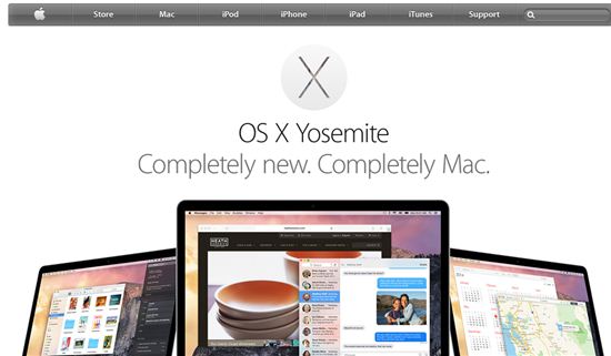 [WWDC2014]애플 자사 홈페이지에  iOS8·OS X 요세미티 업뎃 