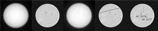 ▲화성탐사로봇 큐리오시티가 수성이 태양 앞을 지나가는 모습을 포착했다.[사진제공=NASA]