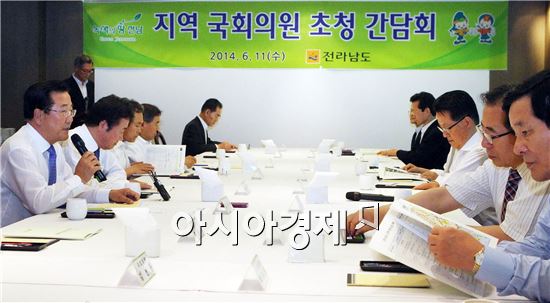 [포토]박준영 전남도지사, 전남지역국회의원과 간담회 
