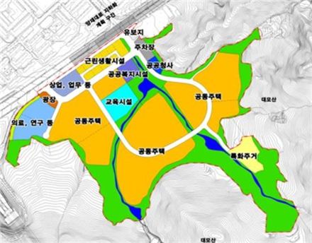 구룡마을 토지이용계획도 (자료제공 : 서울시)