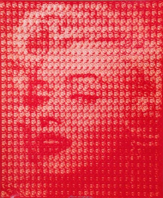 김동유, Marilyn Monroe vs John F. Kennedy, 2013, 6 Layers silk screen, 60 x 50 cm