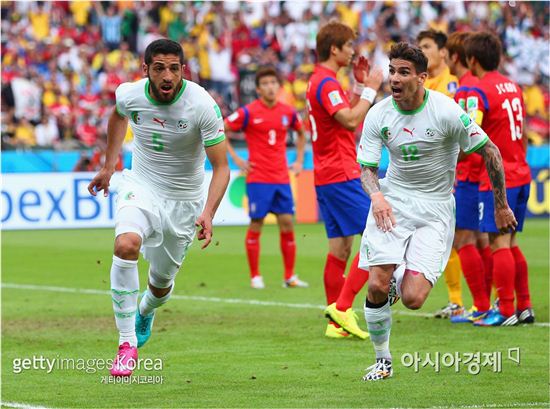 [월드컵]2분 사이 '두 골' 허용…한국 0-2 알제리