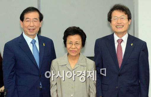 [포토]서울시장-서울시교육감 당선인 간담회 개최