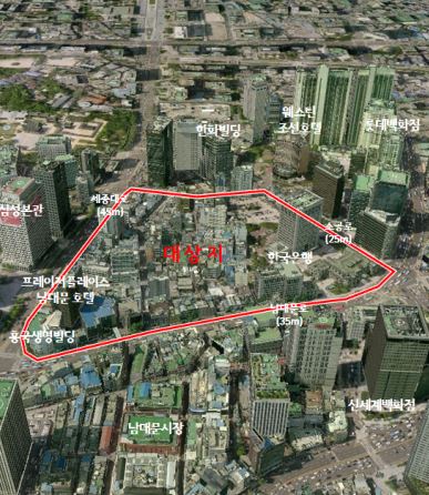 북창동 지구단위계획구역 사업지 (자료제공 : 서울시)
