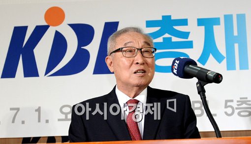 [포토]김영기 총재,'빠른 농구가 기본이 돼야'