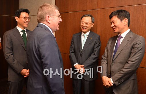 [포토]재계인사들 만난 토마스 바흐 IOC 위원장 
