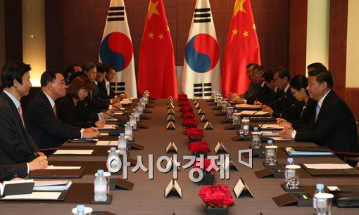 [포토]정홍원 국무총리- 시진핑 중국 국가주석 면담 