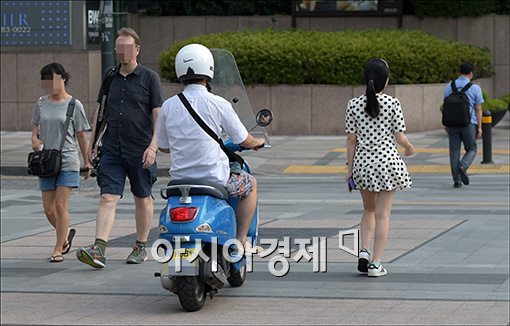 [포토]"여기는 차도가 아닙니다"