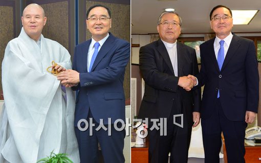 [포토]종교계 지도자들 예방한 정홍원 국무총리 