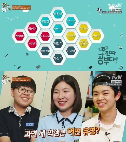 '이것이 진짜 공부다'에서는 학생들에게 맞춤형 학습법을 제공했다. (사진:tvN 방송 캡처)